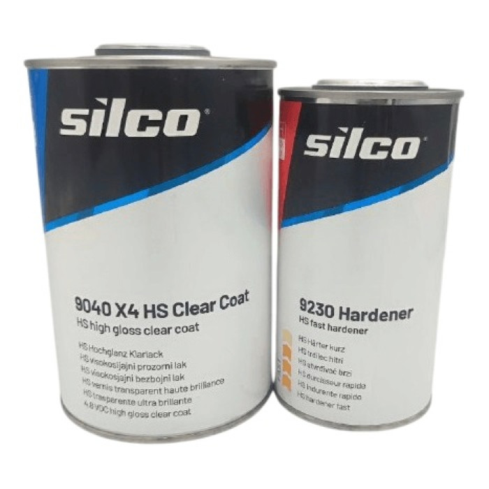 Купить Прозрачный лак 1л Silco 9040 X4 HS + 0,5л 9230 отвердитель быстрый HS в Украине