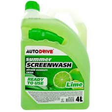 Омивач скла літній, Auto Drive Summer Screen Wash Lime PEТ 4 л
