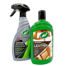 Набір Turtle Wax преміум: кондиціонер для шкіри + керамічний спрей
