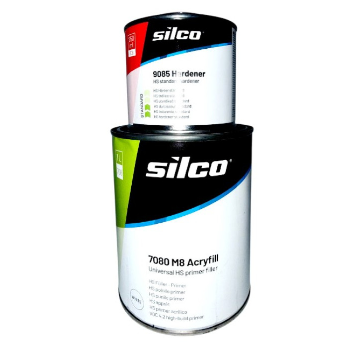 Купити Грунт акриловий Білий Silco 7080 HS M8 4+1, (1л.+затв. 9085 0,25л.) в Україні